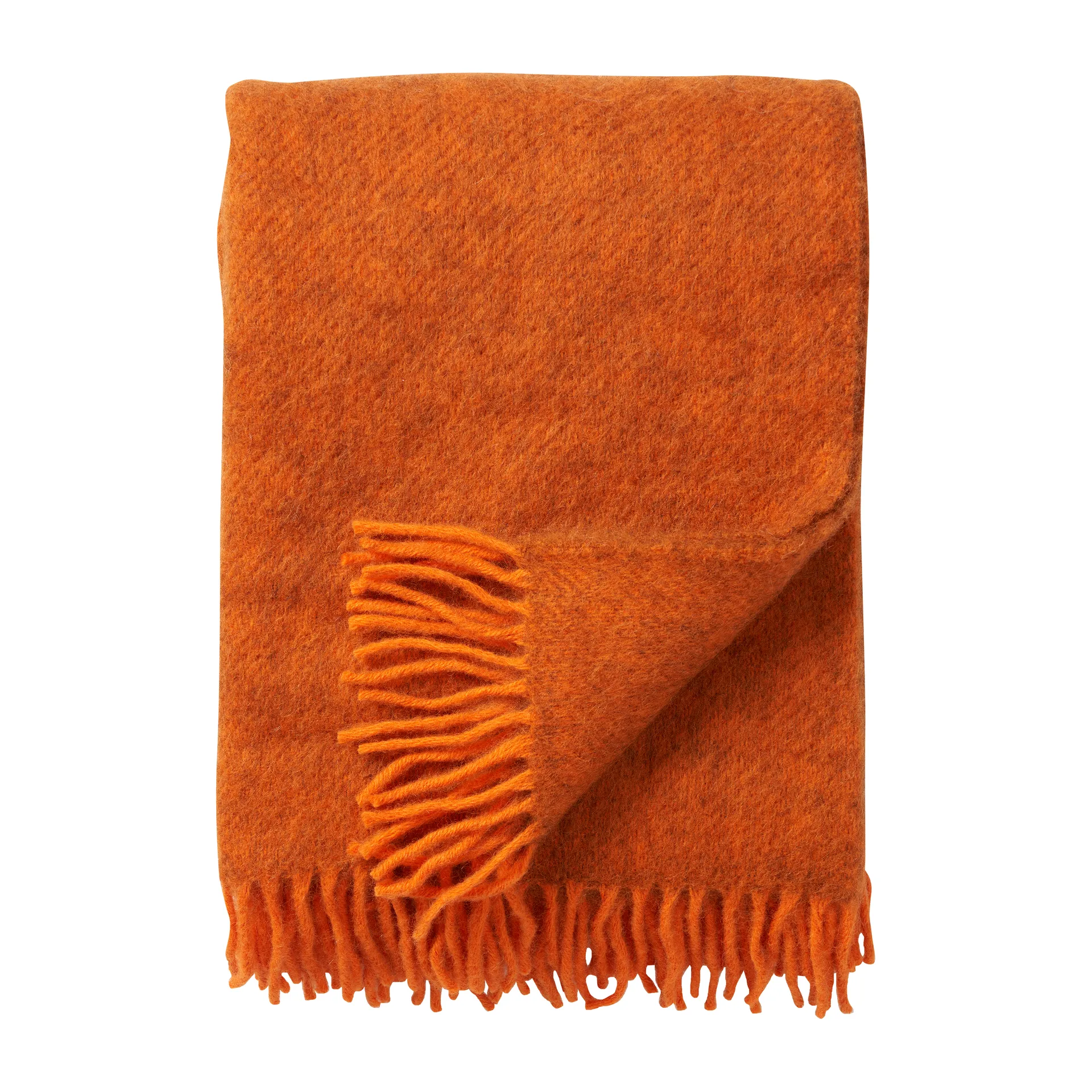 Gotland wool throw 130x200 cm, Orange Klippan Yllefabrik