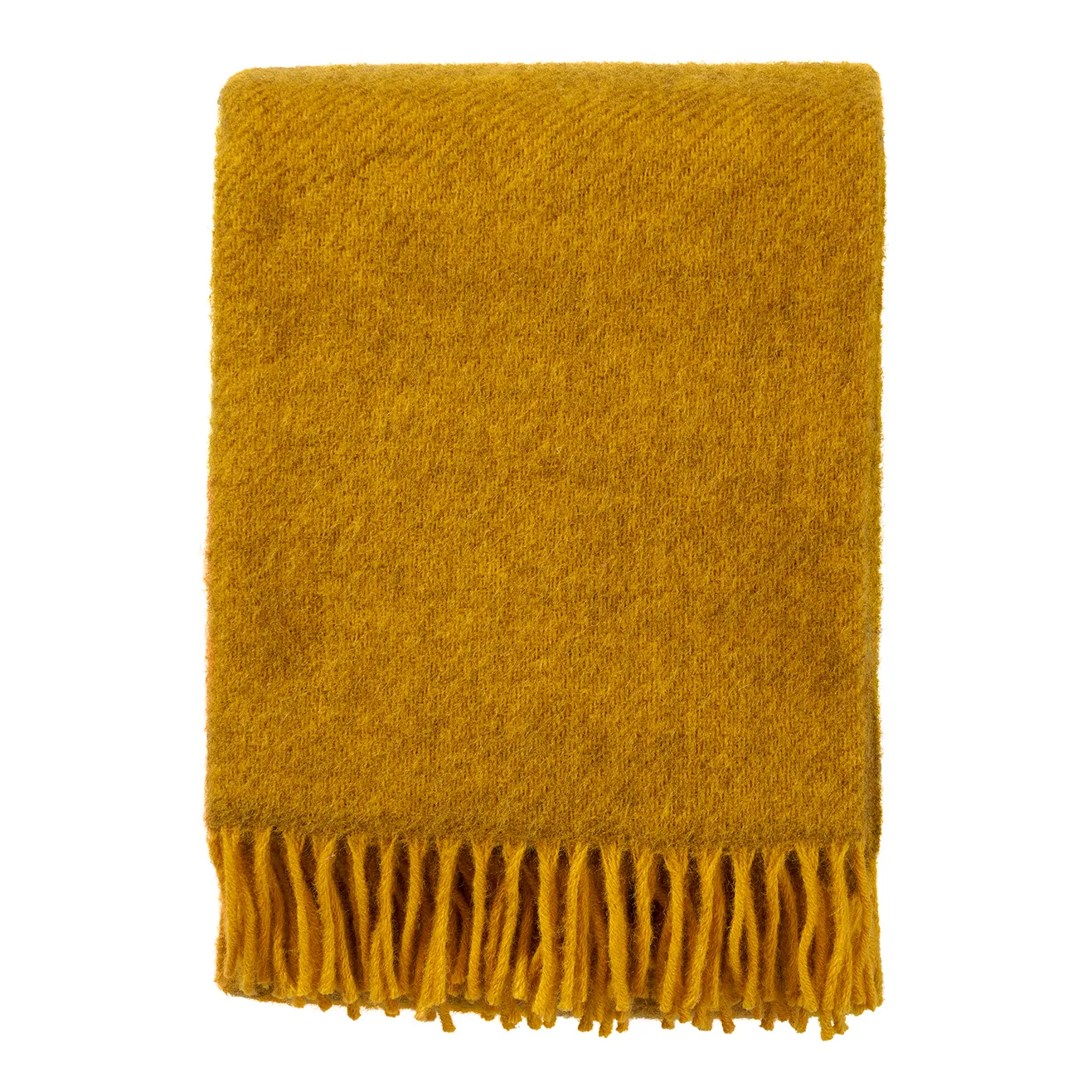 Gotland wool throw 130x200 cm, yellow Klippan Yllefabrik
