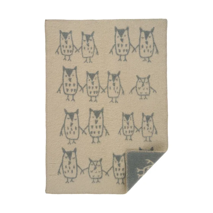 Hand in hand children's blanket 65x90 cm - Greige - Klippan Yllefabrik