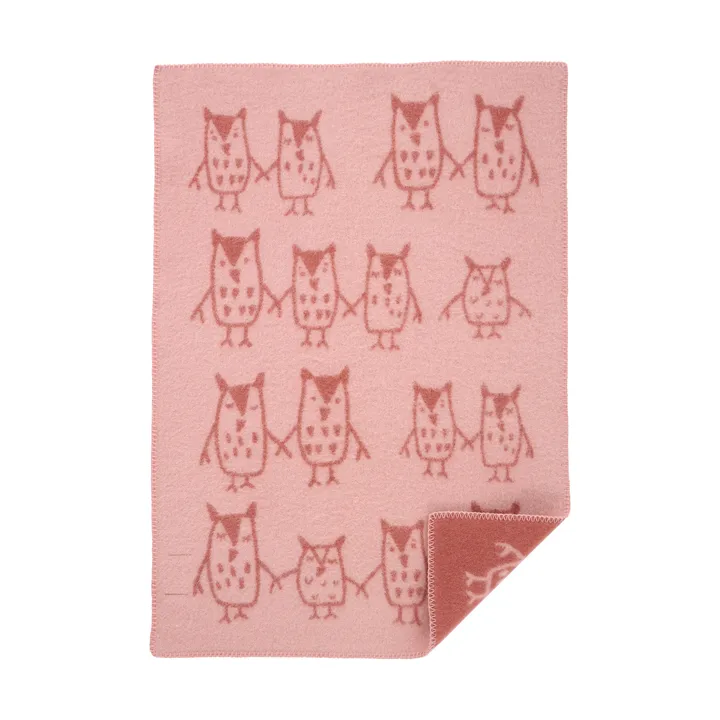 Hand in hand children's blanket 65x90 cm - Rose brown - Klippan Yllefabrik