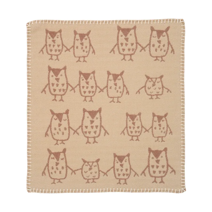 Hand in hand comforter 34x40 cm - Taupe - Klippan Yllefabrik
