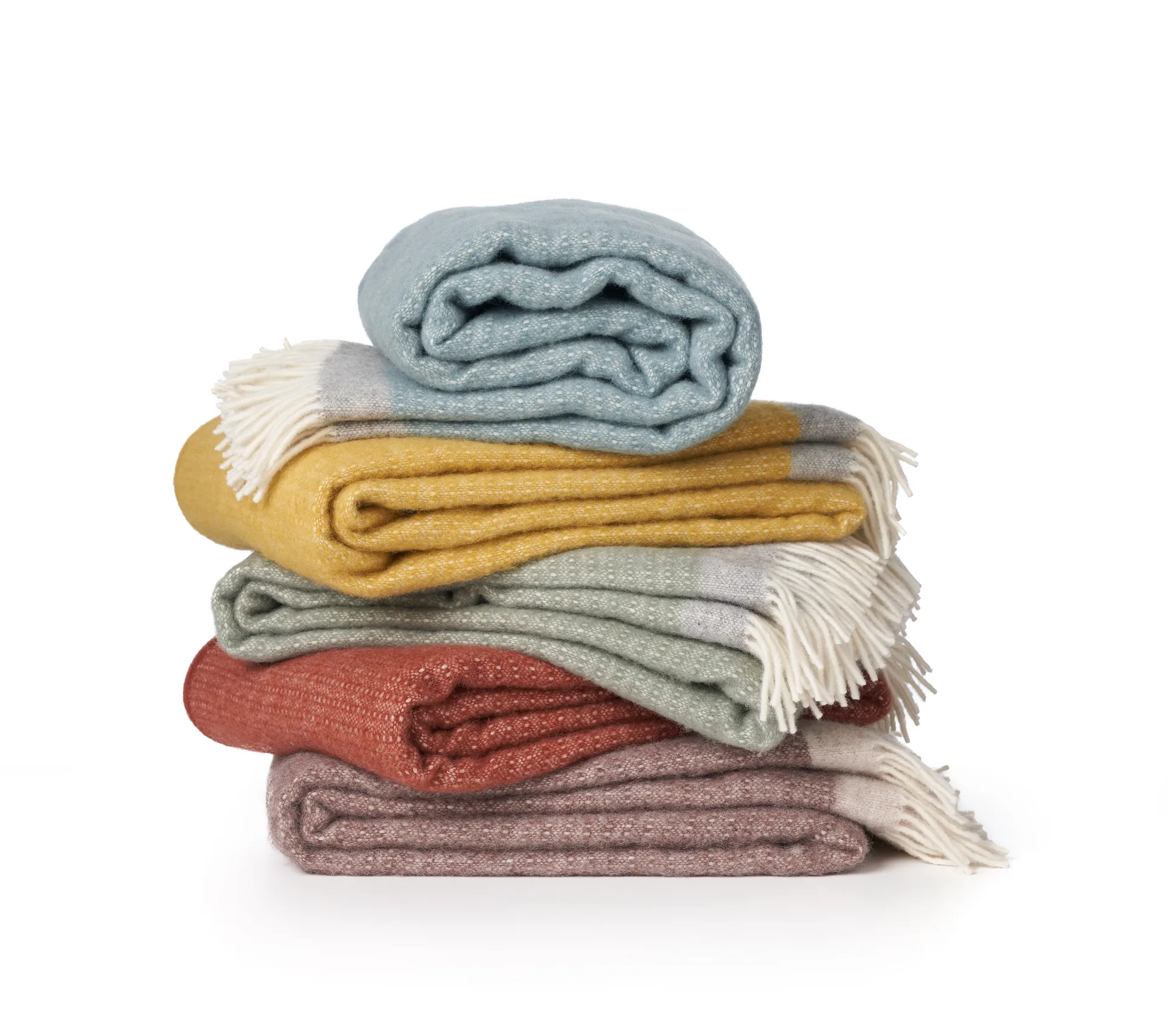 Harald wool throw 130x200 cm, Green-grey Klippan Yllefabrik