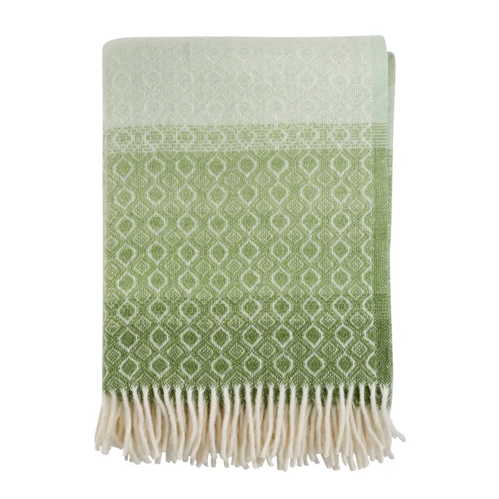 Havanna wool throw - green multi - Klippan Yllefabrik