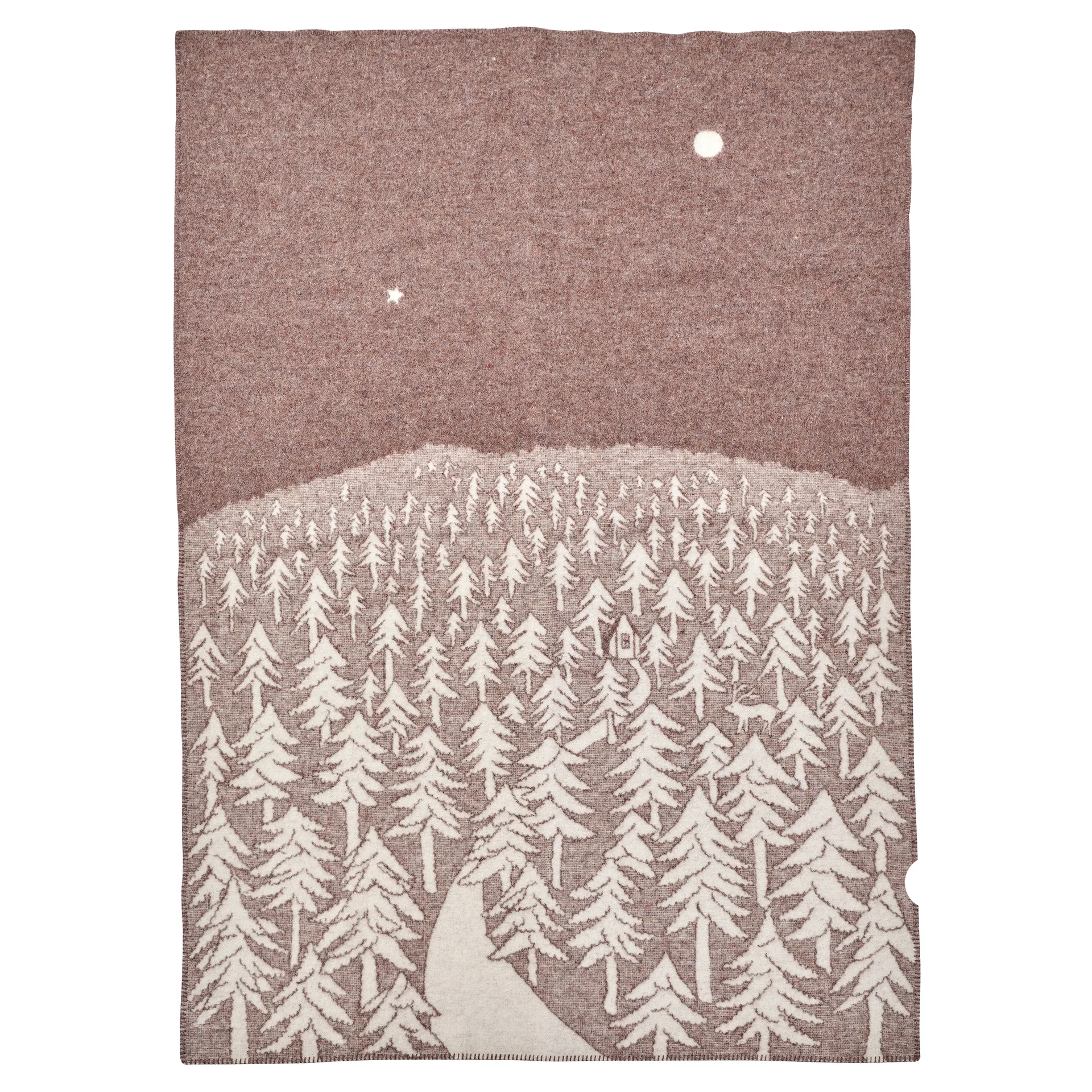 House in the Forest wool blanket, brown Klippan Yllefabrik