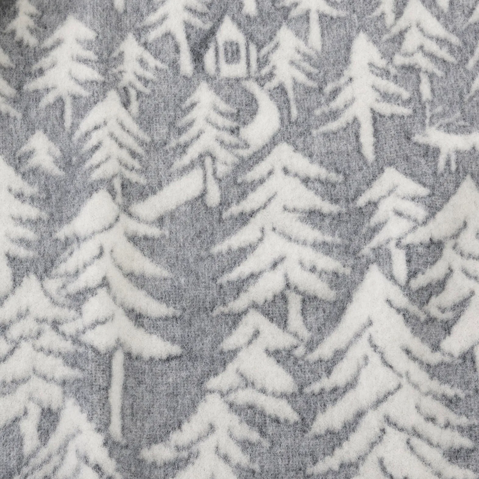 House in the Forest wool blanket, grey Klippan Yllefabrik