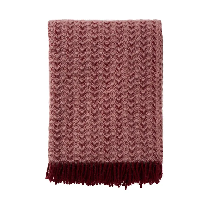 Ilse wool throw 130x200 cm - Rust-pink - Klippan Yllefabrik