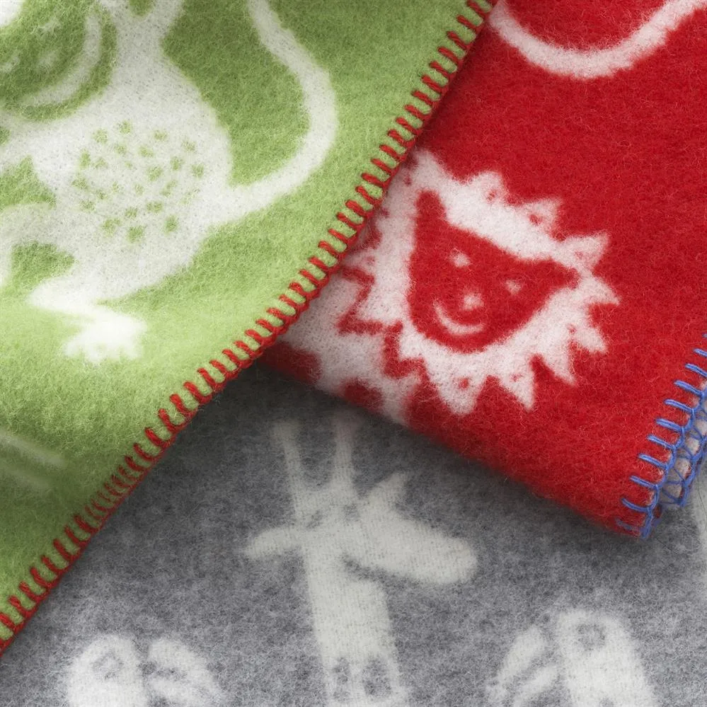 Jungle wool blanket, grey Klippan Yllefabrik
