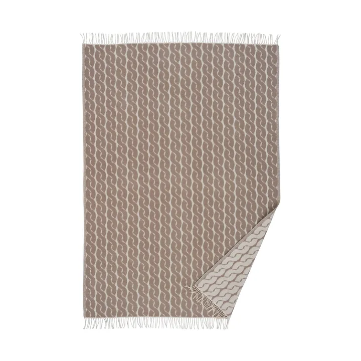 Knit wool throw 130x200 cm - Sand - Klippan Yllefabrik