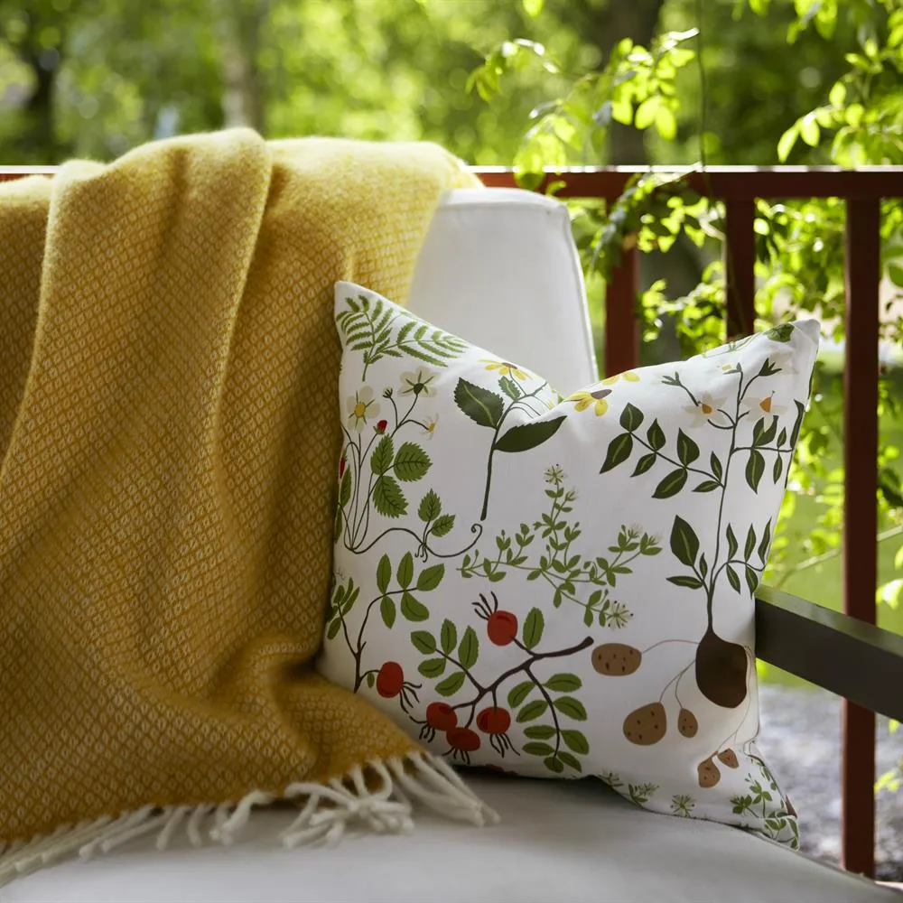 Leksand cushion cover, white Klippan Yllefabrik