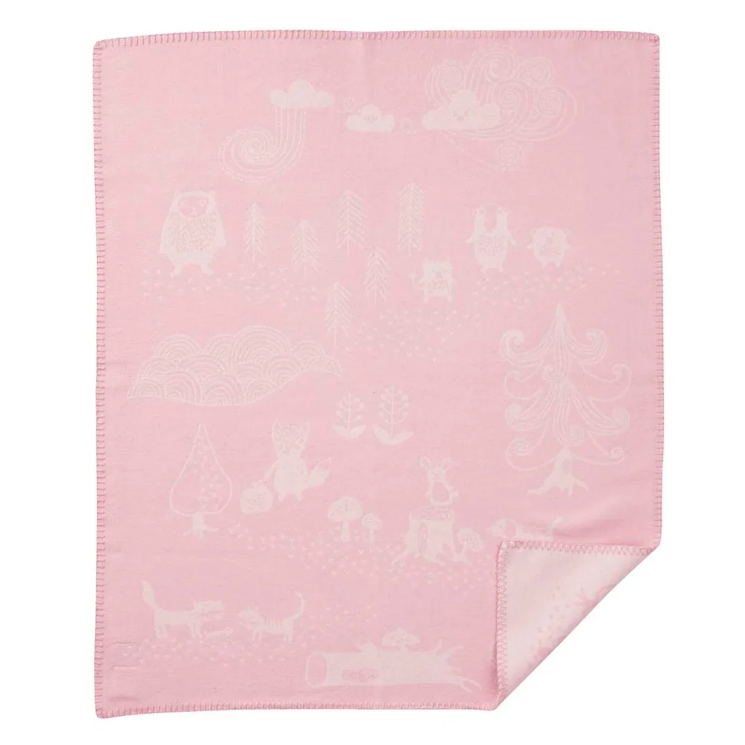 Little bear childrens blanket, rosa Klippan Yllefabrik