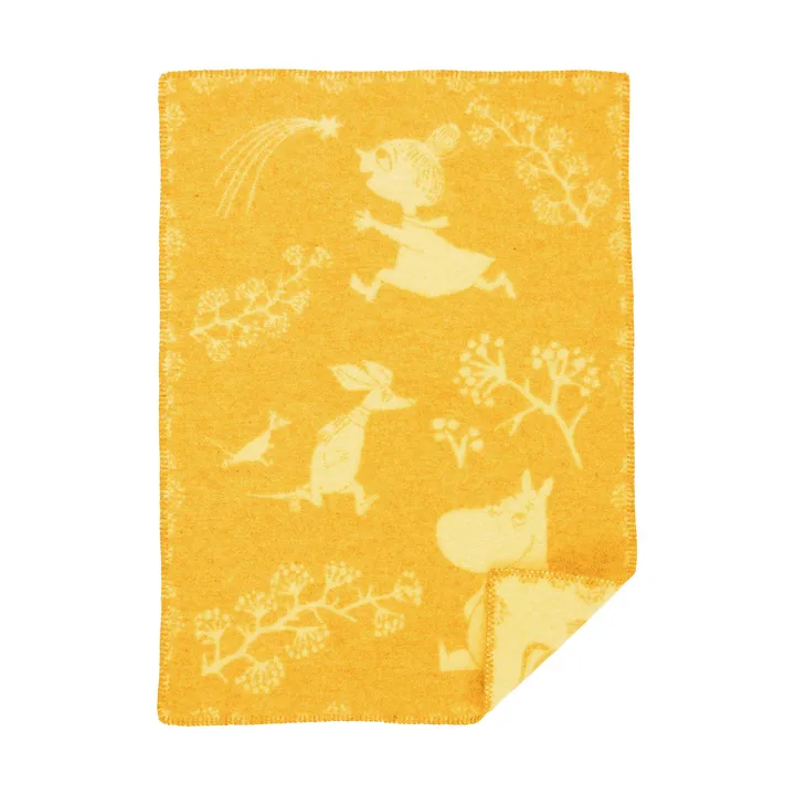 Moomin Winterland baby blanket 65x90 cm - Winter sun - Klippan Yllefabrik