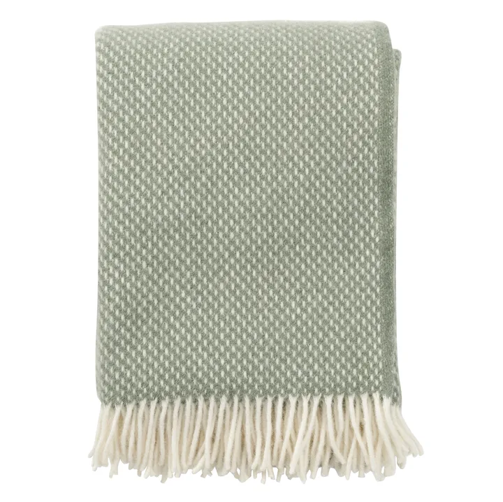 Preppy throw - dusty green - Klippan Yllefabrik