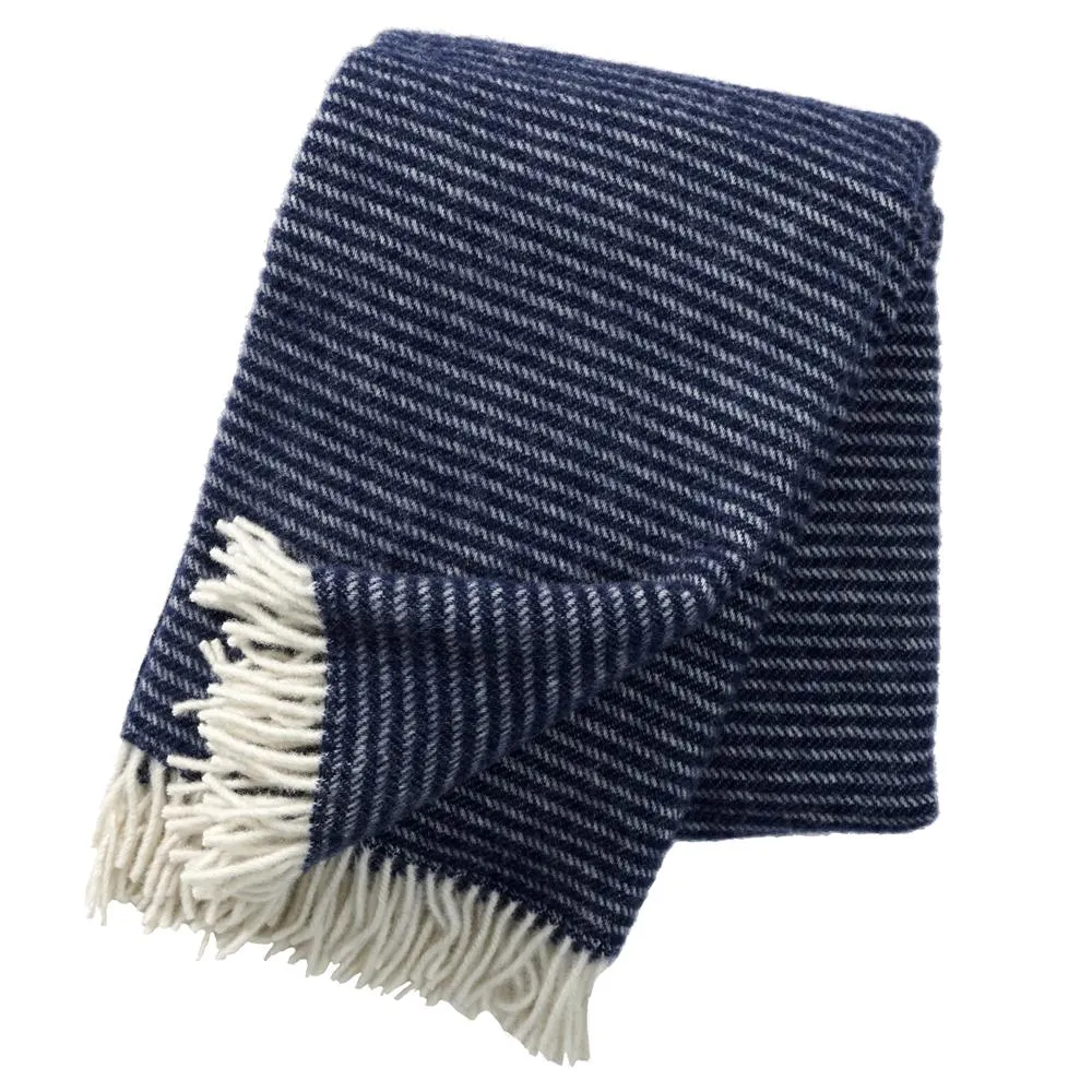 Ralph wool throw, navy Klippan Yllefabrik