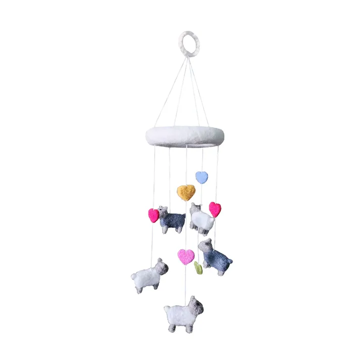 Sheep felt mobile - 15x50 cm - Klippan Yllefabrik