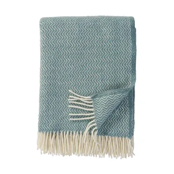Sorbet wool throw 130x200 cm - Silky blue - Klippan Yllefabrik