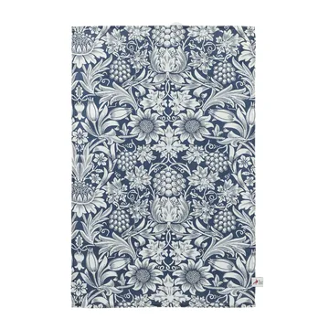 Sunflower kitchen towel 46x70 cm - Dark denim - Klippan Yllefabrik