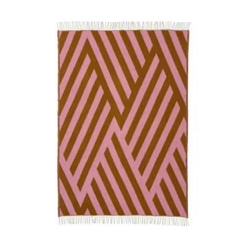 Tangent wool throw 130x200 cm - Pink-carmel - Klippan Yllefabrik