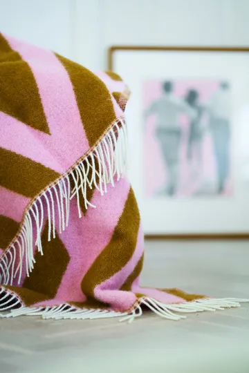 Tangent wool throw 130x200 cm - Pink-carmel - Klippan Yllefabrik