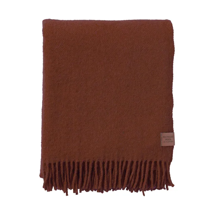 True wool throw 130x200 cm - Rust - Klippan Yllefabrik