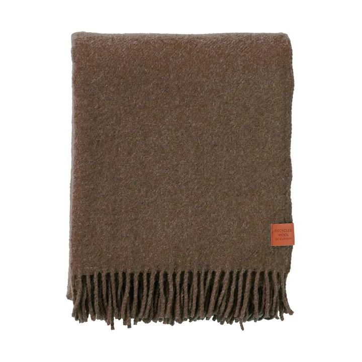 True wool throw 130x200 cm - Walnut - Klippan Yllefabrik