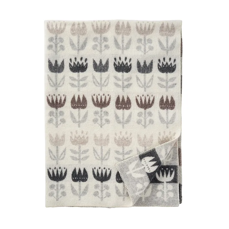 Tulip throw 130x180 cm, Grey Klippan Yllefabrik