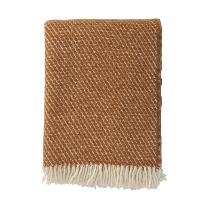 Velvet wool throw - Mocha mousse - Klippan Yllefabrik