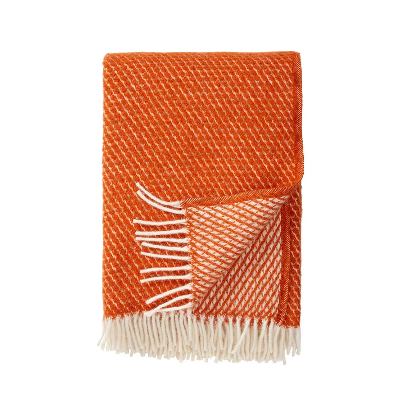 Velvet wool throw, rost Klippan Yllefabrik