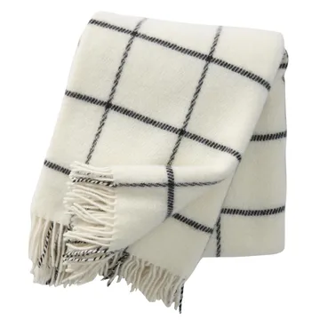 Vinga wool throw - white - Klippan Yllefabrik