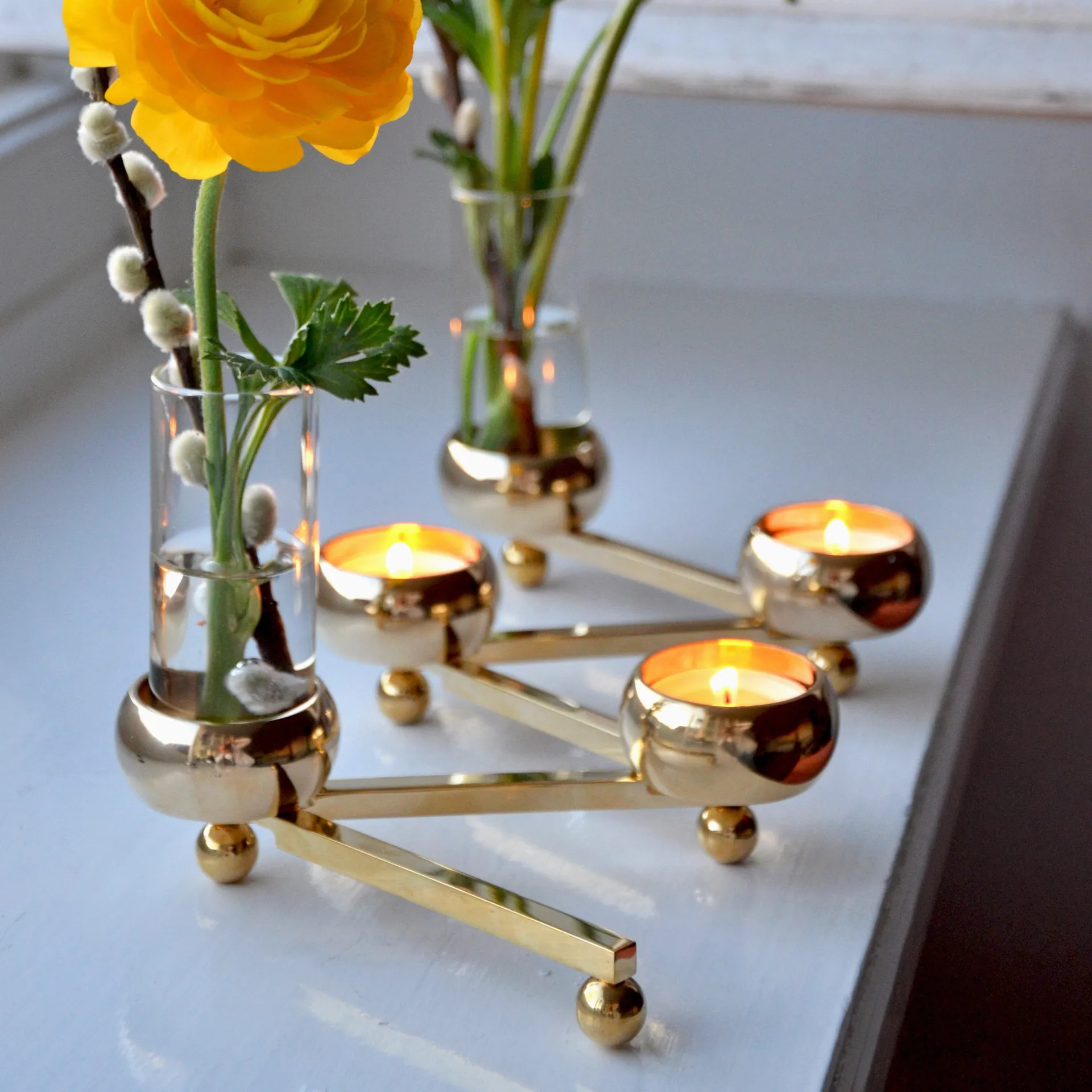 Constella candle sticks small, brass KLONG