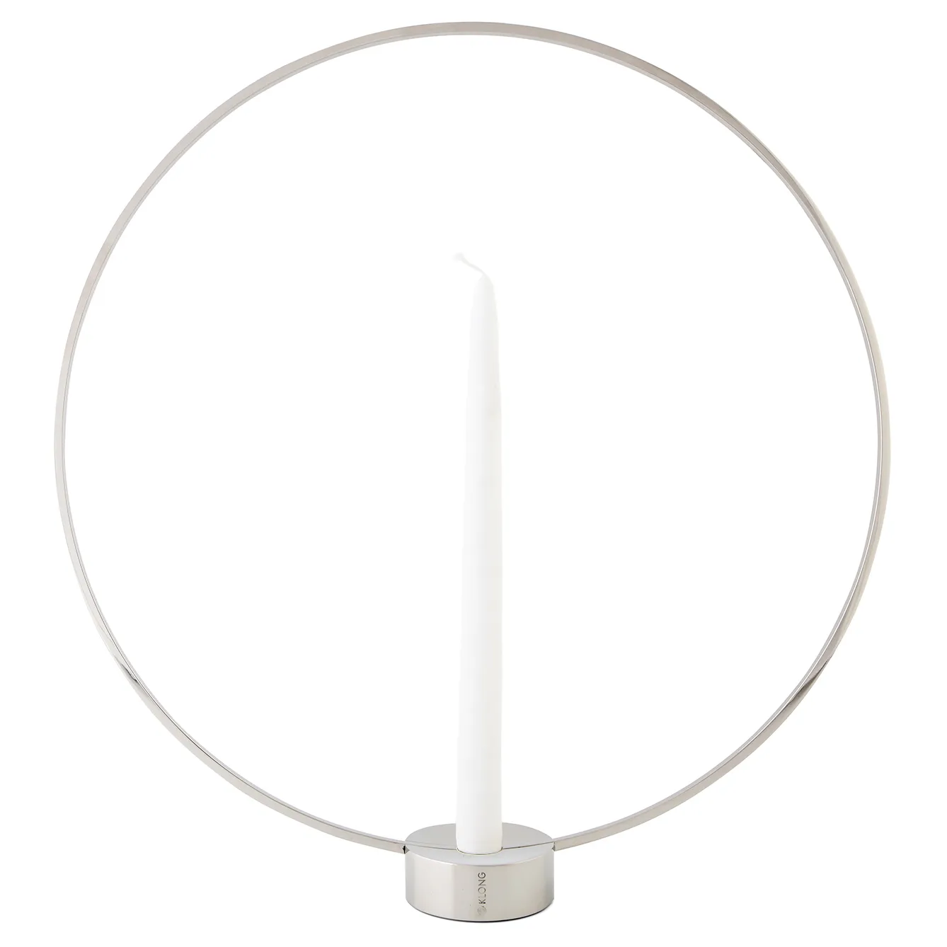 Gloria candle holder, large, nickel KLONG