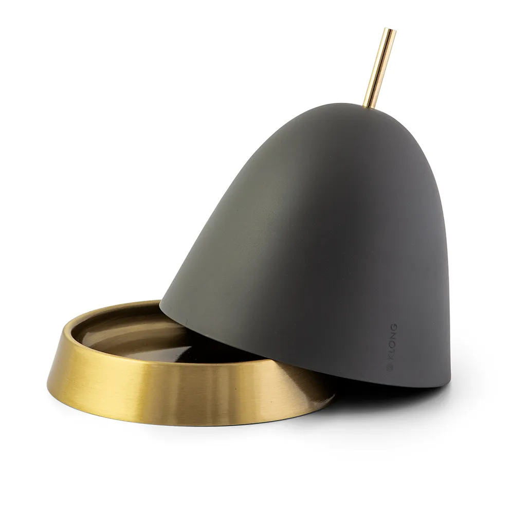 Gömma storage medium 16.5 cm, grey-brass KLONG