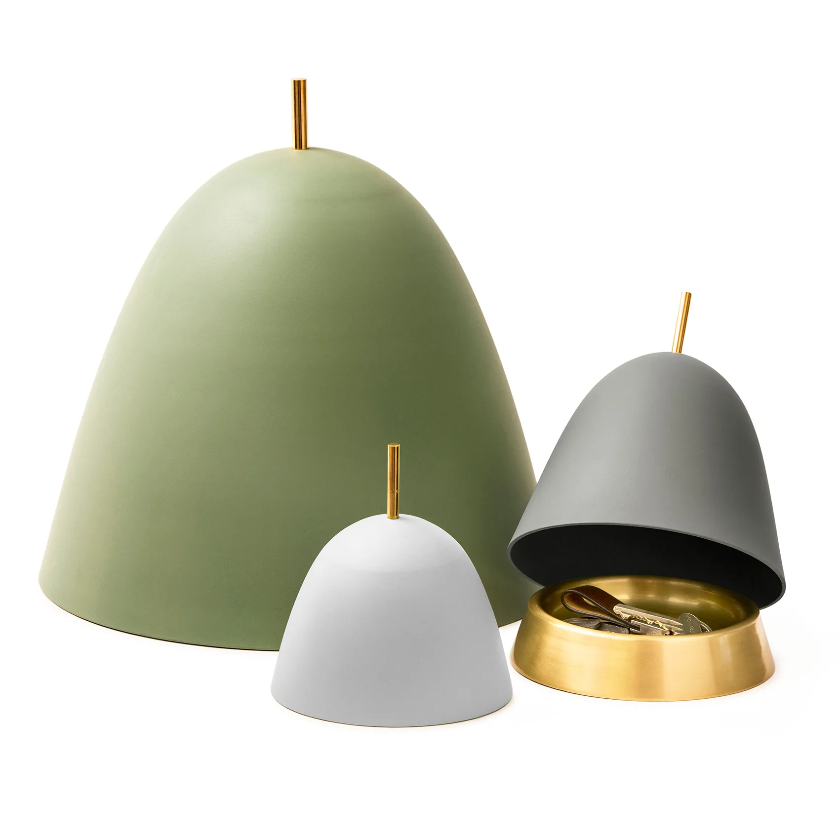 Gömma storage medium 16.5 cm, grey-brass KLONG