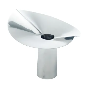 Löv vase-candle holder - Stainless steel. 10 cm - KLONG
