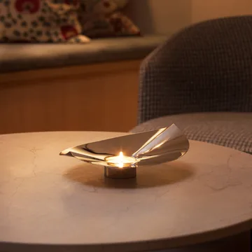 Löv vase-candle holder - Stainless steel - KLONG