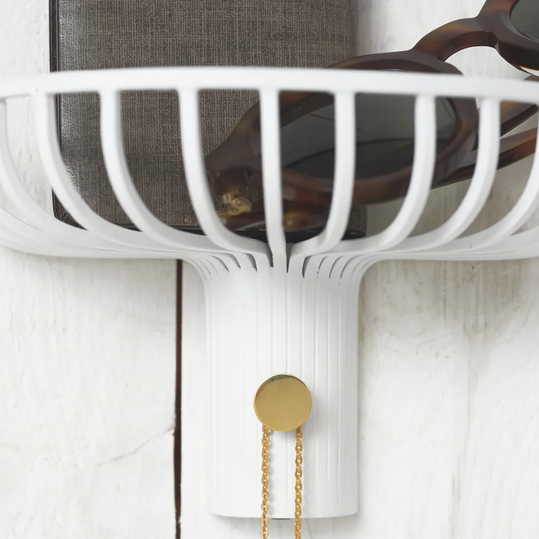 Lunett objects hat rack with hook, White KLONG