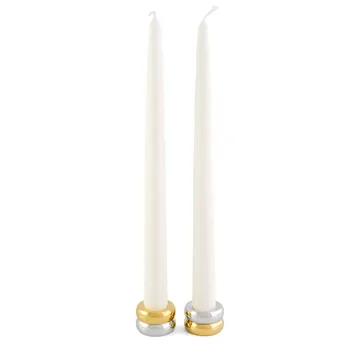 Marriage Duo candle sticks 2 pieces - brass-silver - KLONG