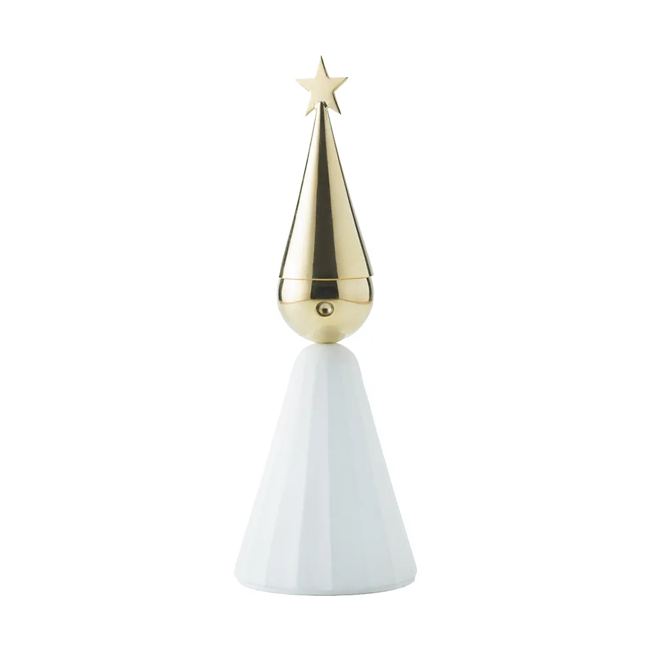 Soprano candle holder, White-brass KLONG