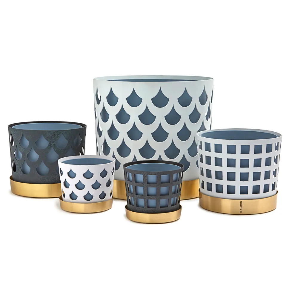 Trio flower pot drop medium Ø18 cm, blue KLONG