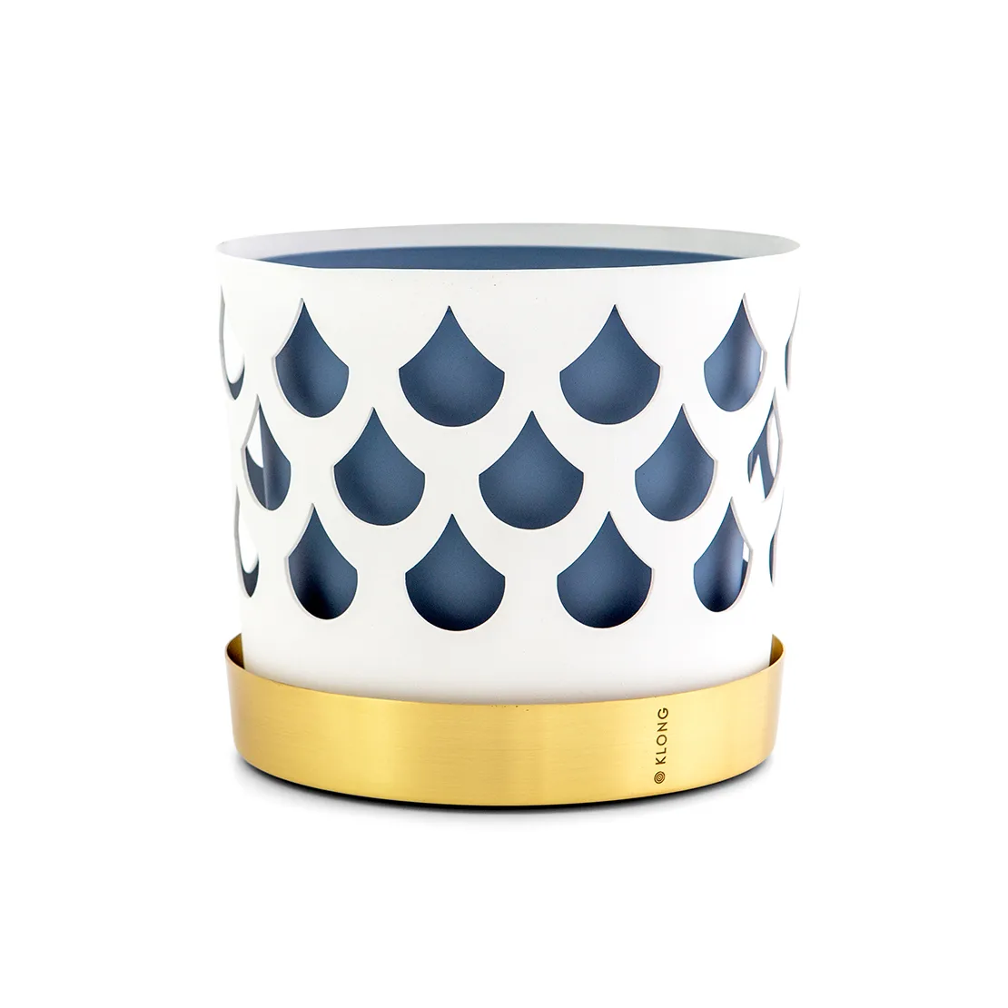 Trio flower pot drop medium Ø18 cm, white KLONG