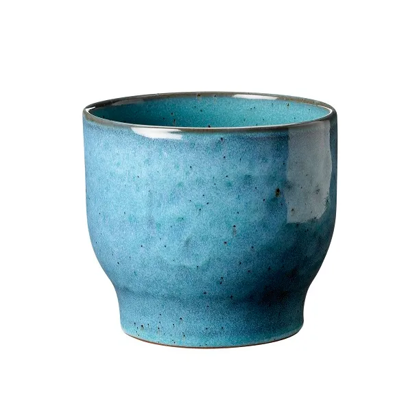 Knabstrup outdoor flower pot Ø12.5 cm, dusty blue Knabstrup Keramik