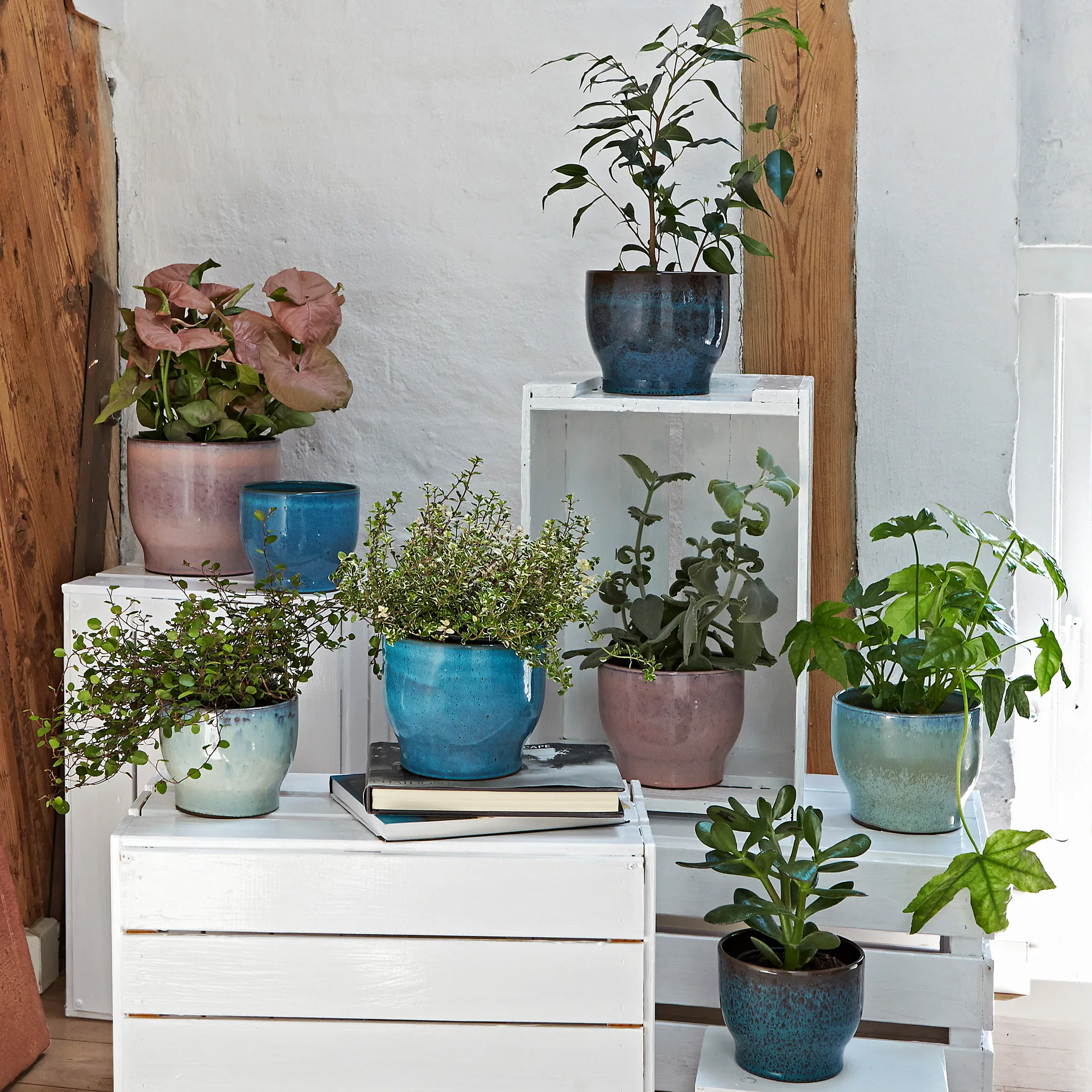 Knabstrup outdoor flower pot Ø14.5 cm, pink Knabstrup Keramik