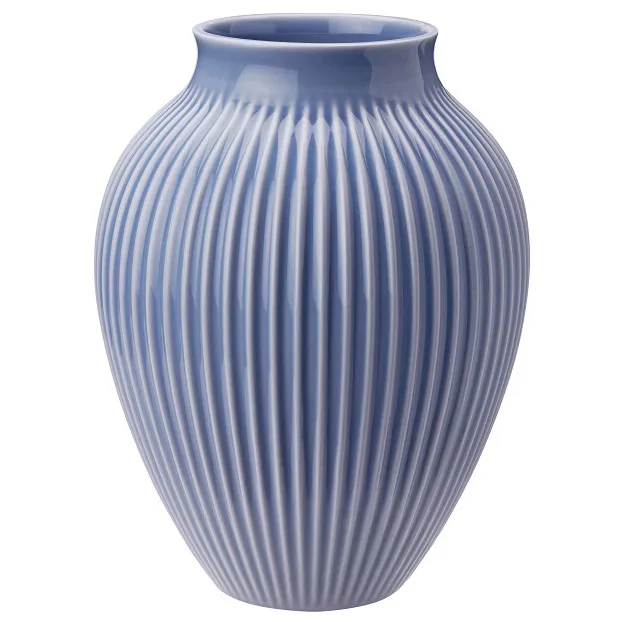 Knabstrup vase ribbed 27 cm - lavender blue - Knabstrup Keramik