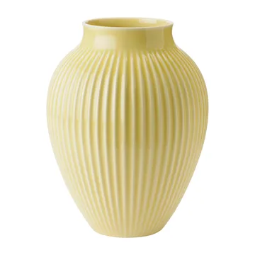 Knabstrup vase ribbed 27 cm - Yellow - Knabstrup Keramik