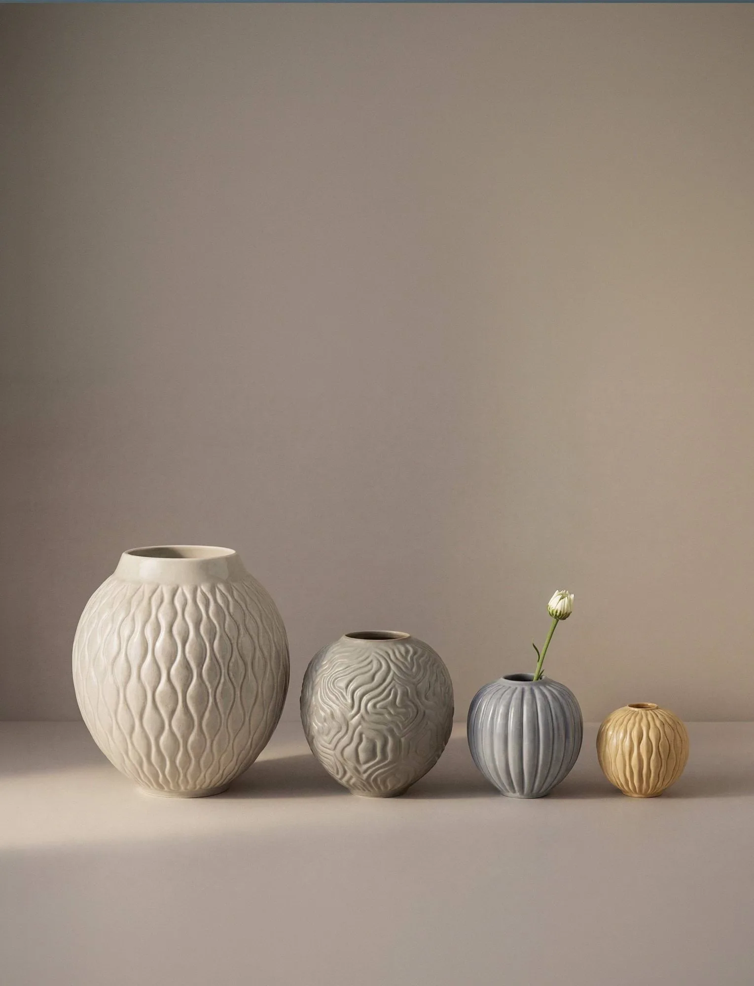 Solum vase, Ash, 24 cm Knabstrup Keramik