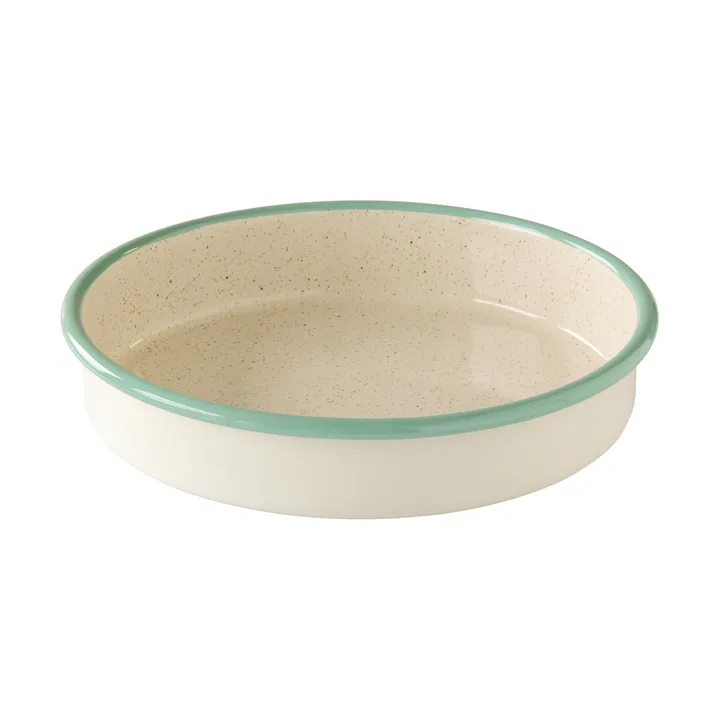 Kockums oven dish - Cream Lux-green, round, Ø24 cm - Kockums Jernverk