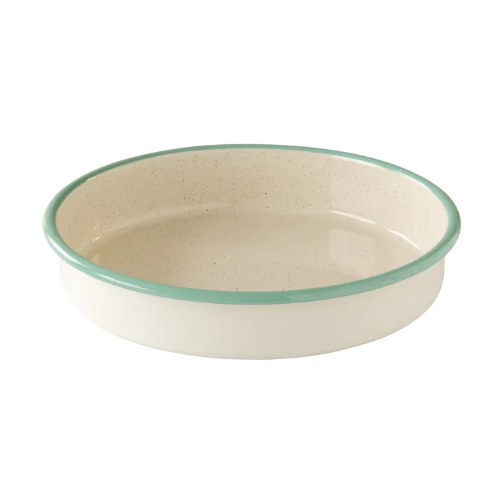 Kockums oven dish - Cream lux-green, round, Ø28 cm - Kockums Jernverk