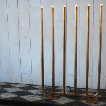 December 6 advent candlestick - Raw brass - Konsthantverk