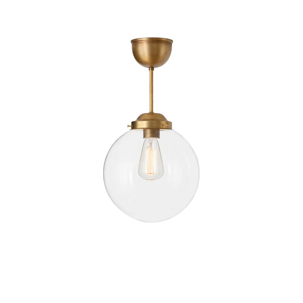 Glob pendant, Clear raw brass Ø25 cm Konsthantverk