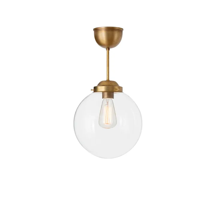 Glob pendant - Clear raw brass Ø25 cm - Konsthantverk