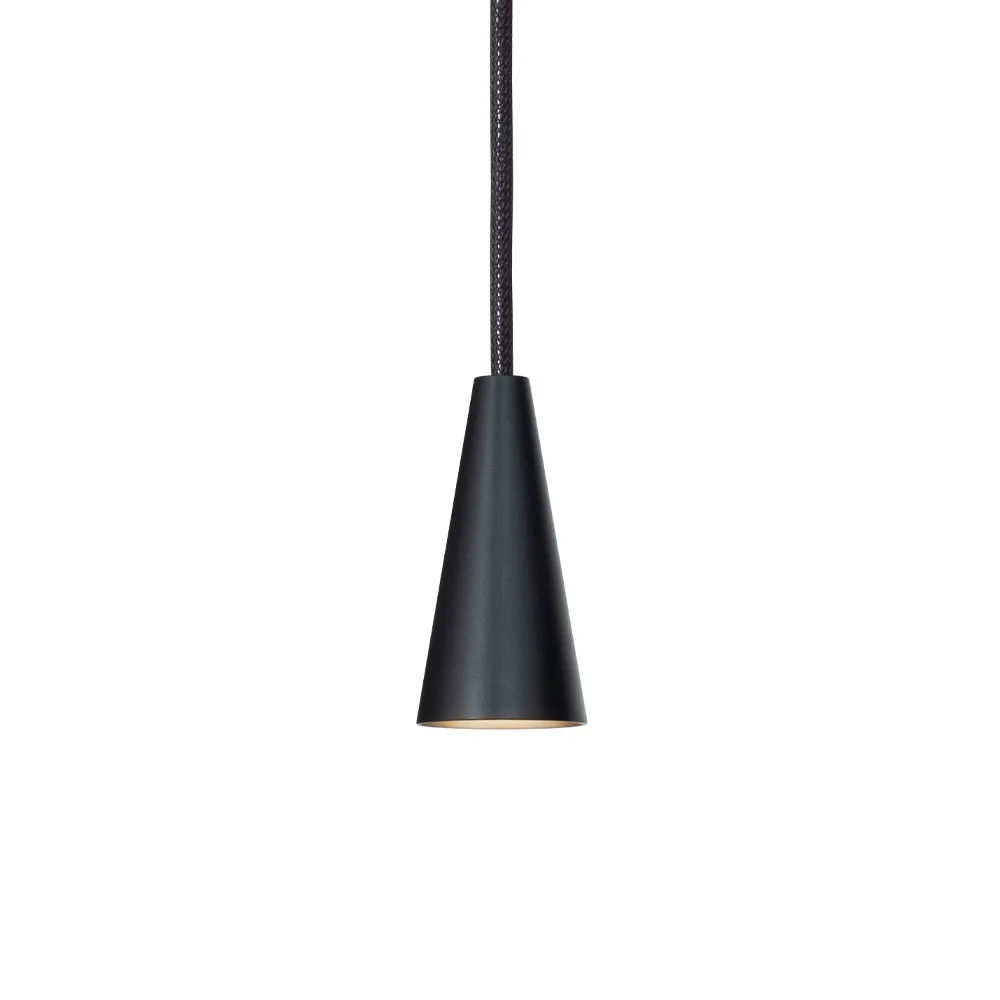 Massiv pendant, Black, cone Konsthantverk